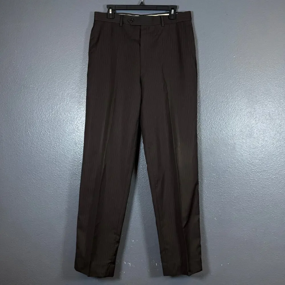 Pronto Uomo 39 long/33 waist grey suit jacket with pants 32/33 wool blazer 2 dot